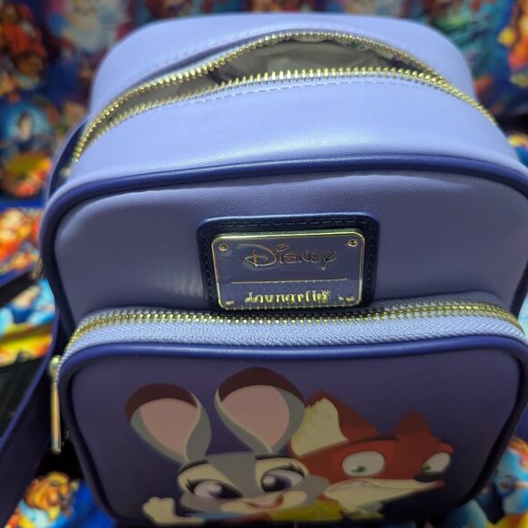Disney Loungefly Zootopia Crossbody Officer Hopps and Nick Wilde NWT - Picture 7 of 7
